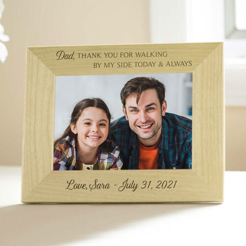 Custom Engraved Photo Frames For Cute Dad