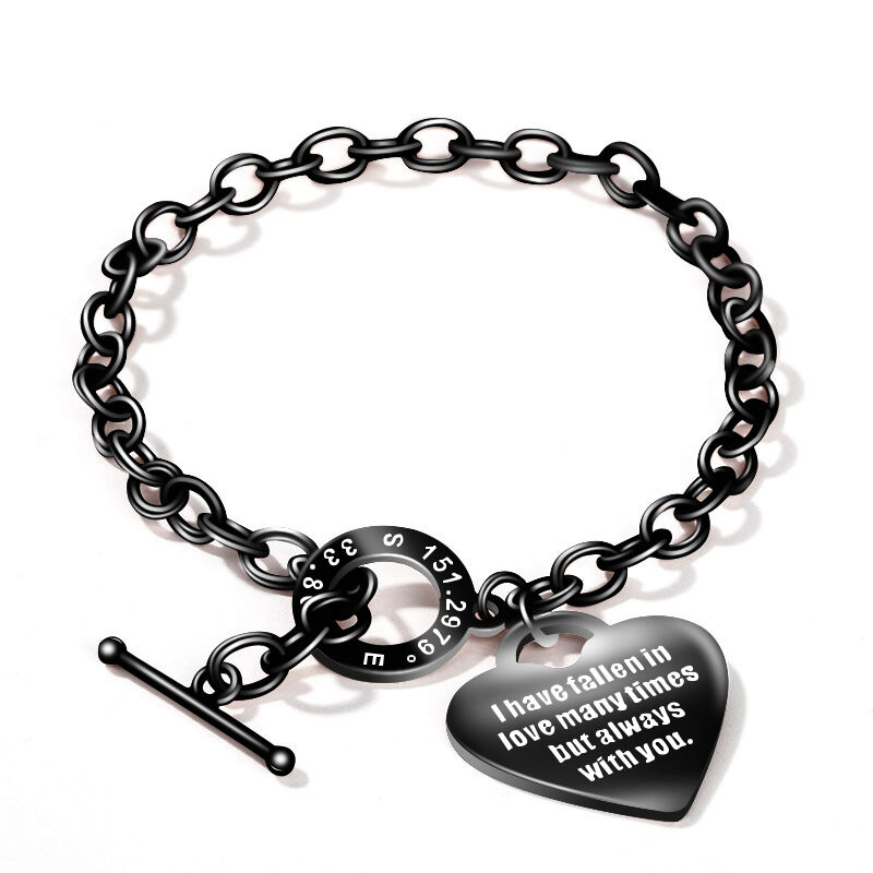 "Ich werde immer zu dir stehen" Herz Personalized Herz personalisiertes Armband