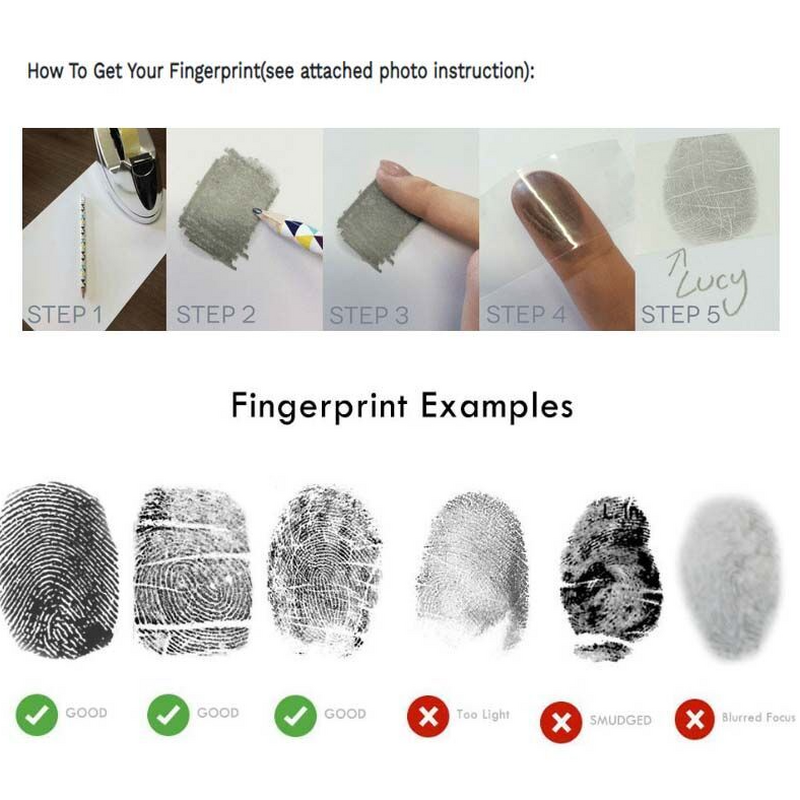 Personalized Actual Fingerprint Ring