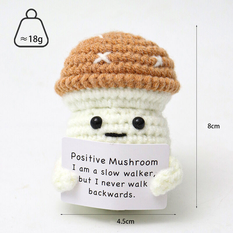 Poupée Positive Champignon au Crochet Excellent cadeau pour les amis