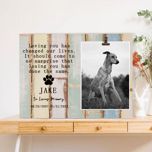 Personalized Pet Photo Frame Favourite Dog Memorial Gift for Daughter