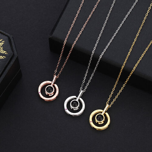 Custom Circle Photo Projection Necklace Beautiful And Perfect Gift