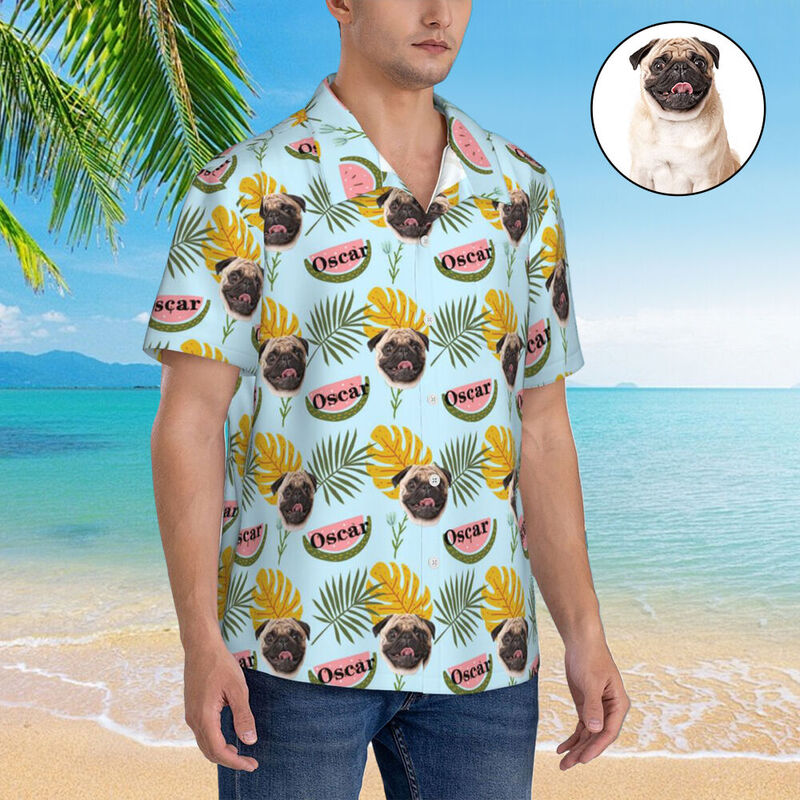 Camicie hawaiane personalizzate con stampe all over e foto di animali domestici per gli amanti degli animali domestici