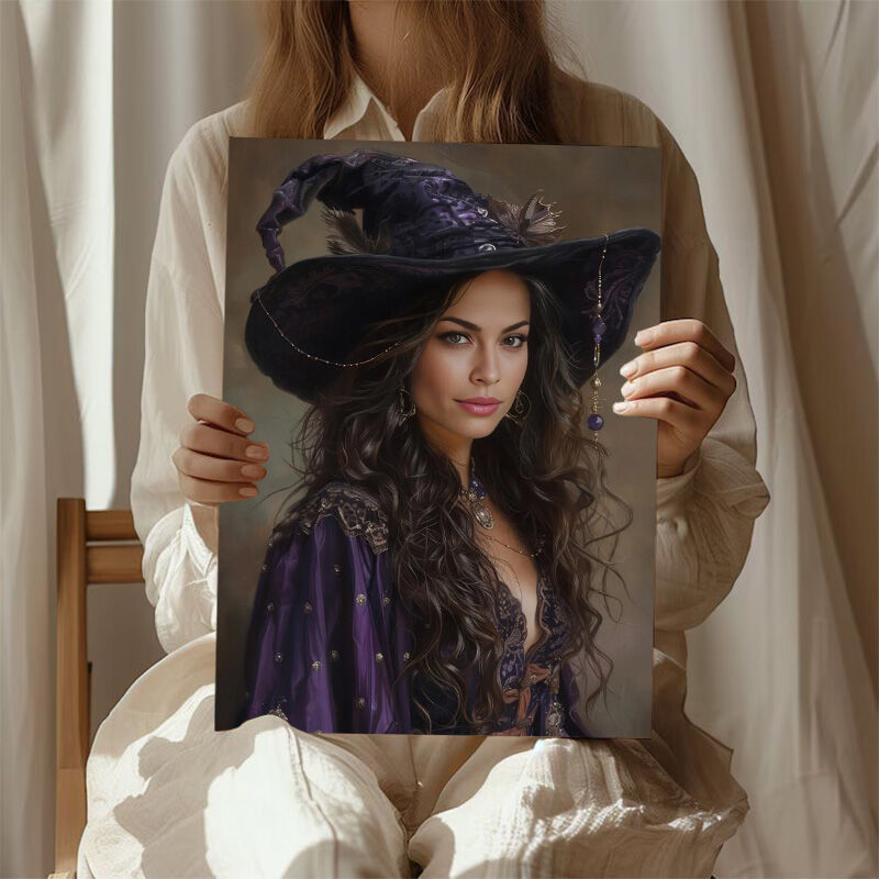 Personalized Wizard Portraits with Custom Face Swap Elegant Present for Sister