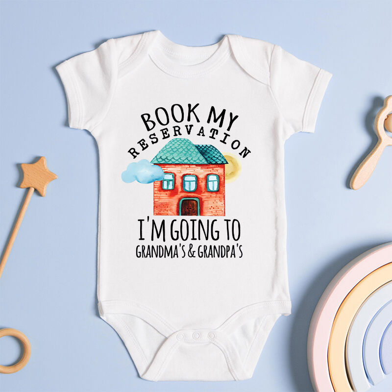 Personalized Baby Onesie Book My Reservation I'm Going To Creative Baby Shower Gift for Family