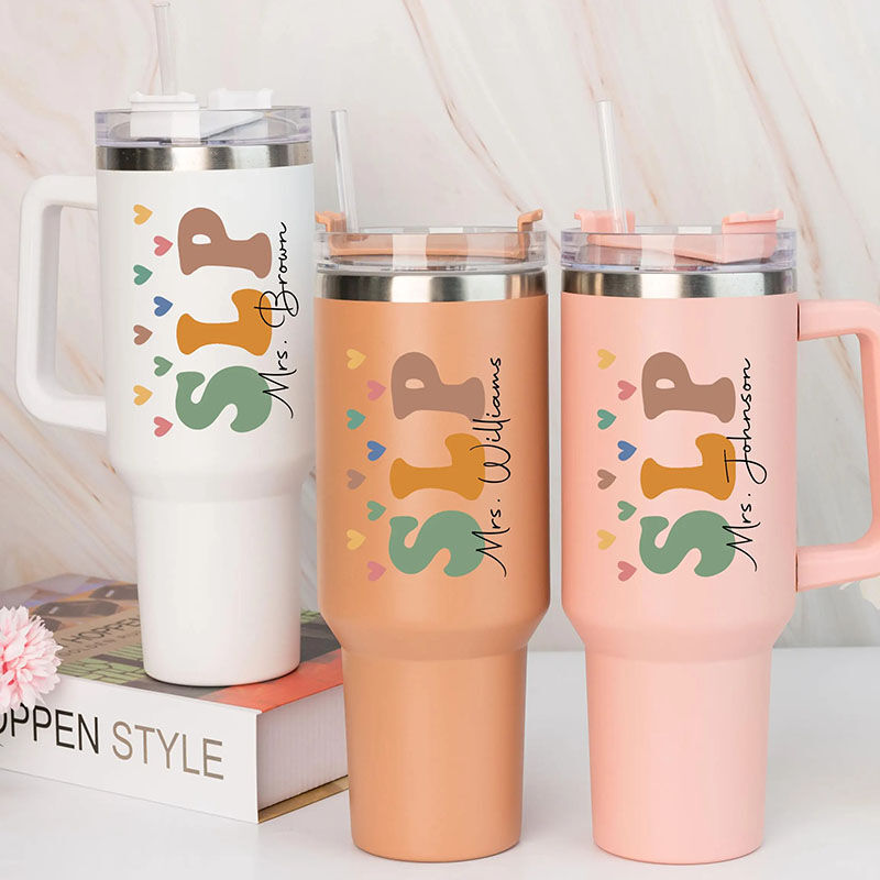 Personalized Name Tumbler with Colorful Fonts Design Interesting Gift for Her