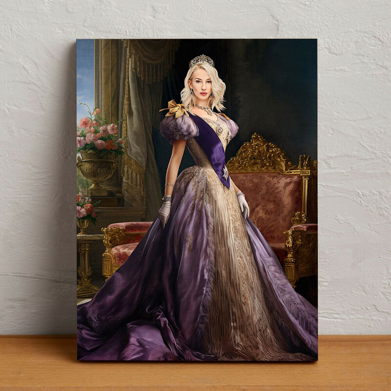 Customized Head Photo Royal Woman Portrait Crown Portrait