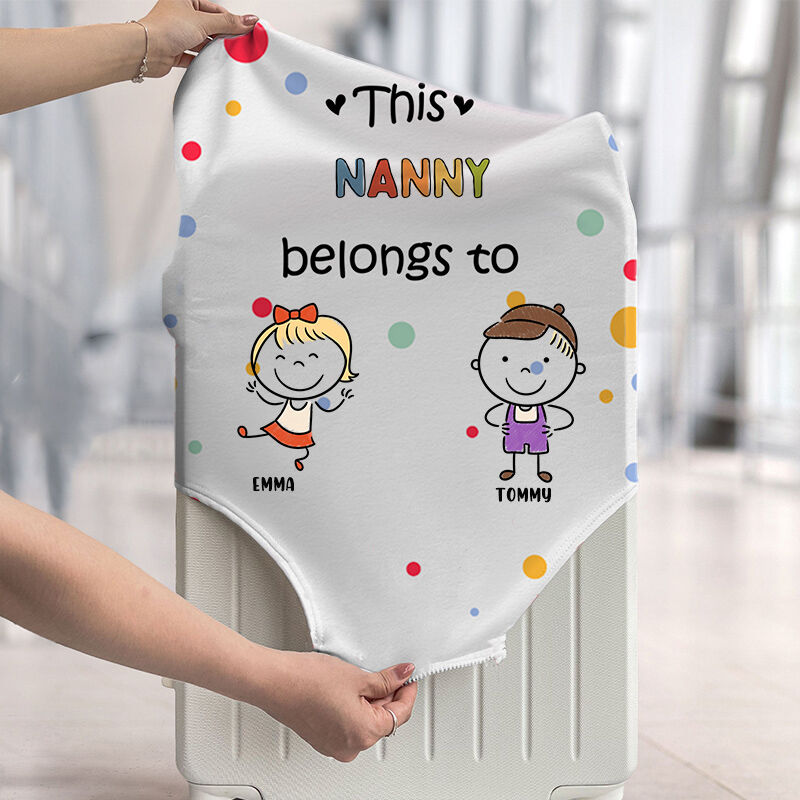 Personalized Luggage Cover Custom Cartoon Kids Cute Gift for Mom