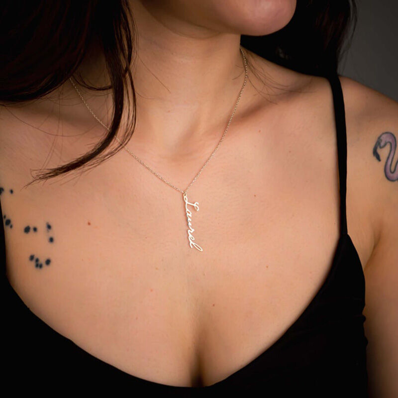 Collier avec nom personnalisé Cadeau de Noël exquis pour les amis