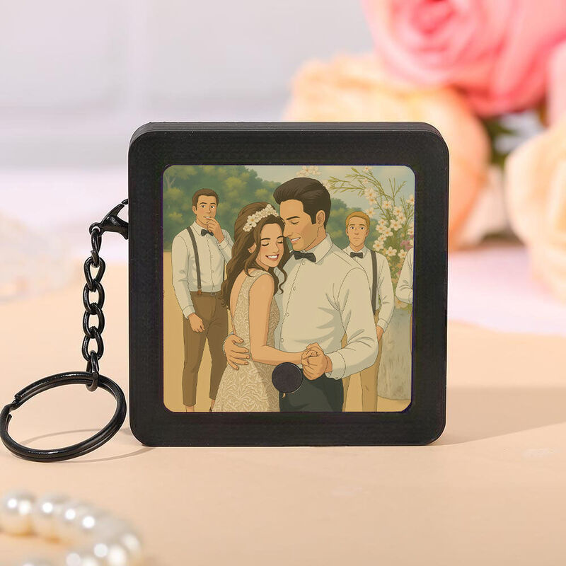 Boîte à musique avec porte-clés photo personnalisé Merveilleux cadeau pour votre amour