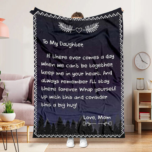 A Love Letter Blanket Warm Gift to Daughter from Mom