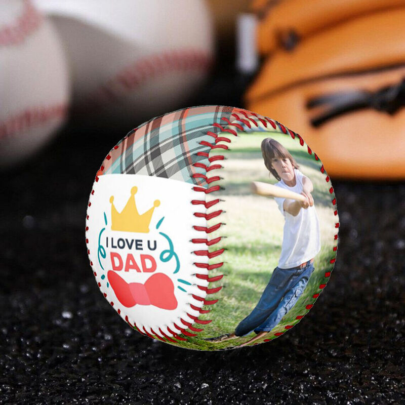 Personlig baseball lägga till fotopresent till pappa som älskar baseball