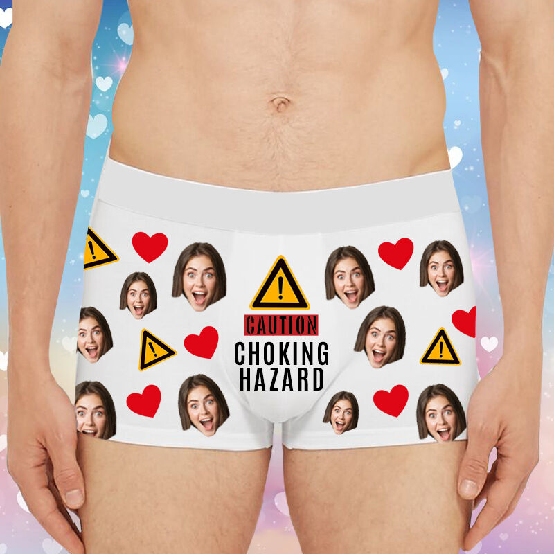 Personalized Picture Men's Underwear Boxer Briefs Interesting Gift for Valentine's Day