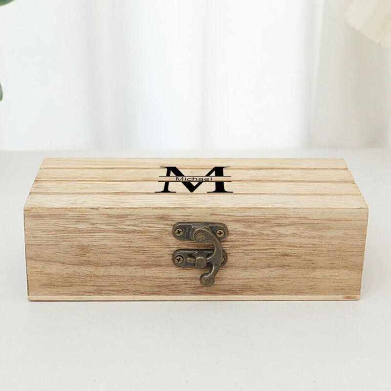 Boîte à lunettes de soleil en bois personnalisée avec nom Boîte de rangement de voyage pour les amis