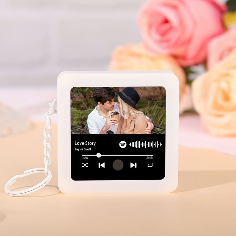 Portachiavi musicale personalizzato con codice Spotify personalizzato Regalo divertente per la coppia