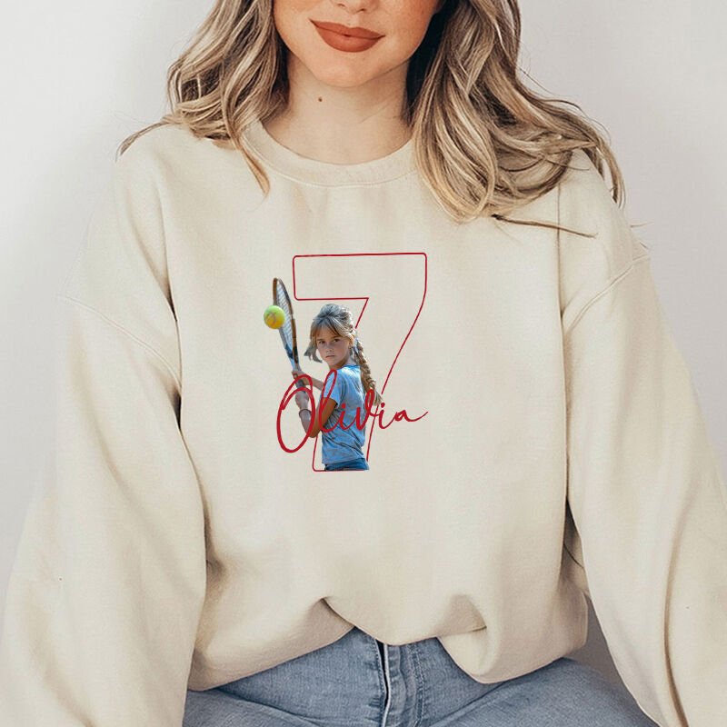 Personalized Sweatshirt This Is Your Arena Custom Photo Name Design Creative Gift for Sports Lovers