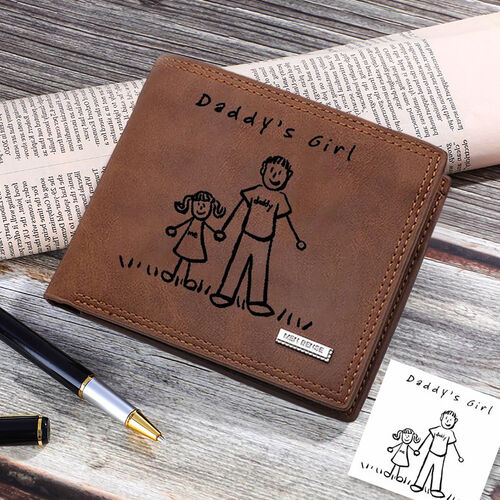 Personalized Hand Drawing and Text Christmas Gifts for Dad