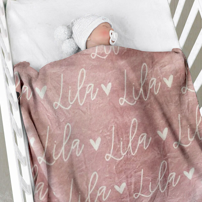 Personalisierte Pink Rosa Babydecken Personalisiert Mit Namen