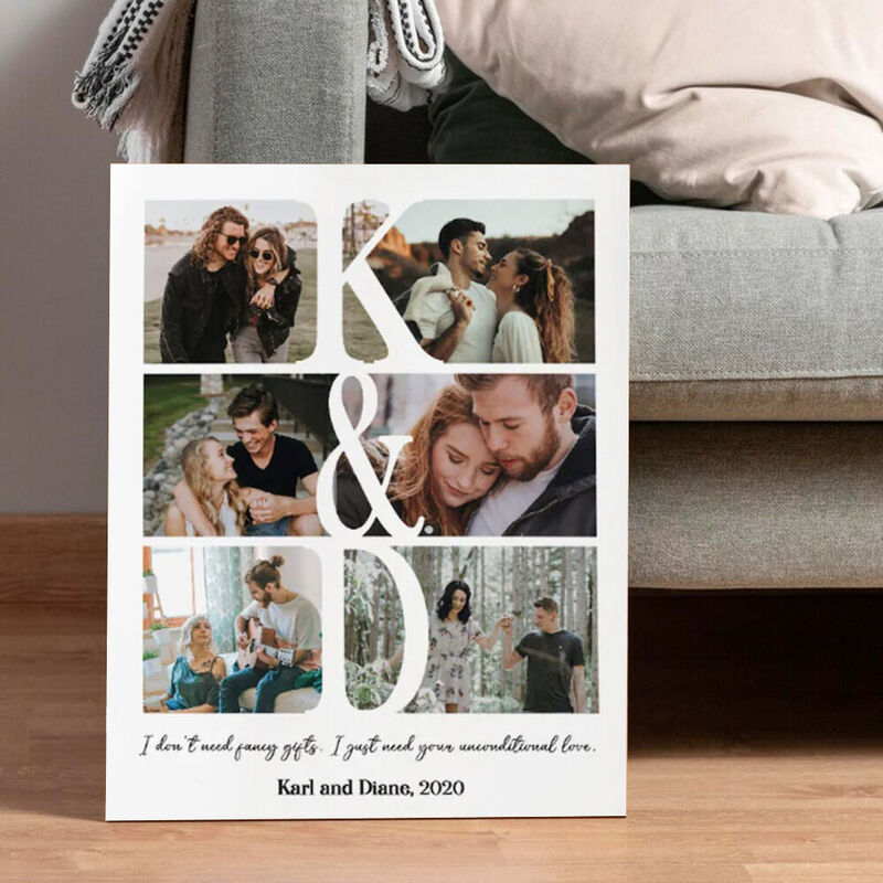 Personalized Picture Canvas Wall Art Interesting Present for Your Love