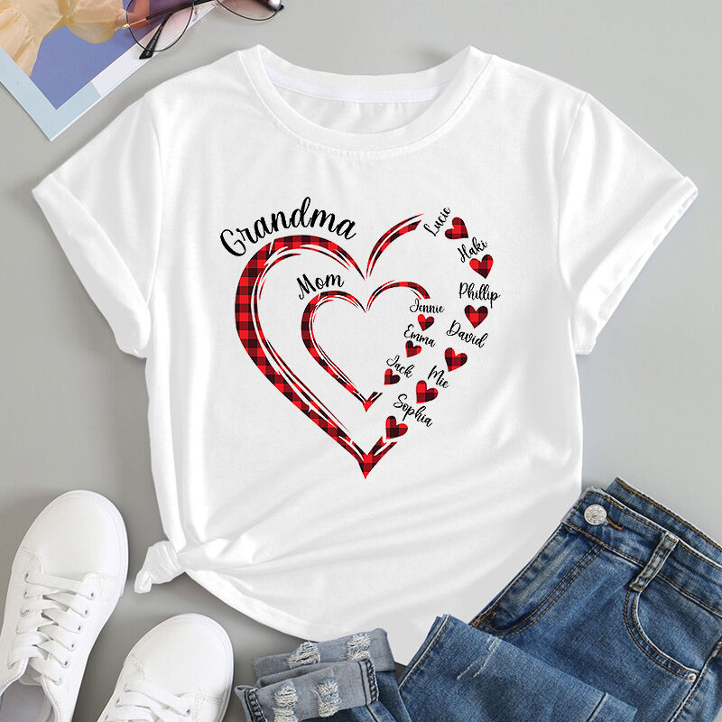 Sweatshirt personnalisé Grand-mère et Maman design en forme de coeur Cadeau significatif pour la fête des mères