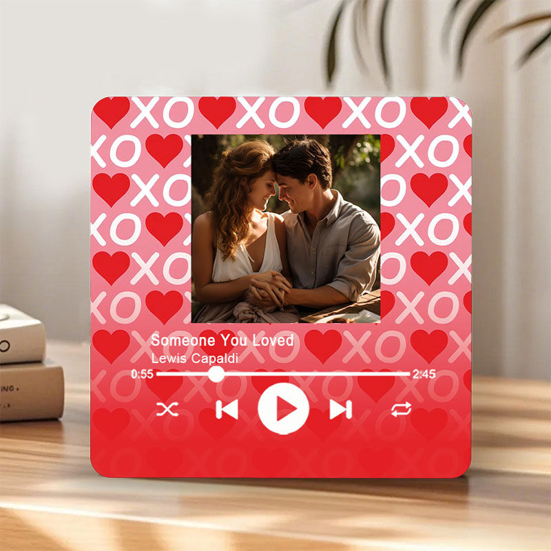 Personalisiertes Bild - Musik - Kühlschrankmagnet Kostbares Geschenk für Valentinstag