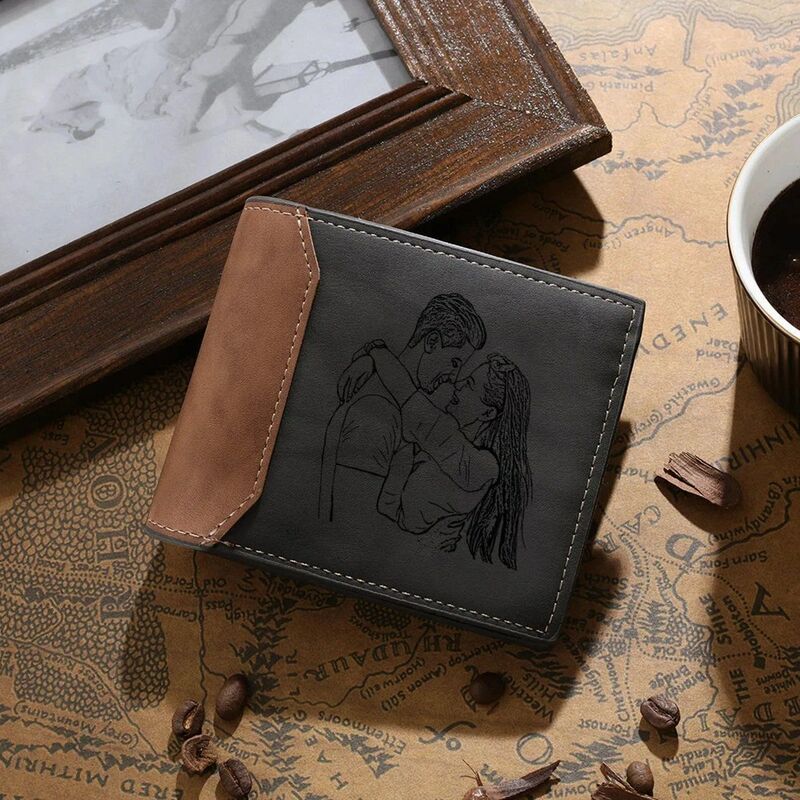 Personalized Photo Wallet with Letters and Name Father's Day Gift