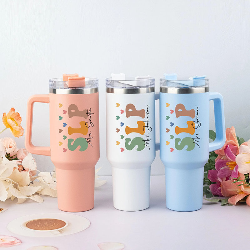 Personalized Name Tumbler with Colorful Fonts Design Interesting Gift for Her