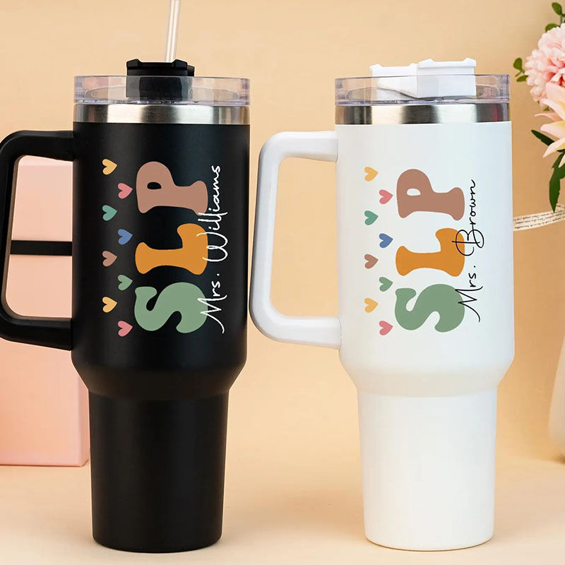 Personalized Name Tumbler with Colorful Fonts Design Interesting Gift for Her