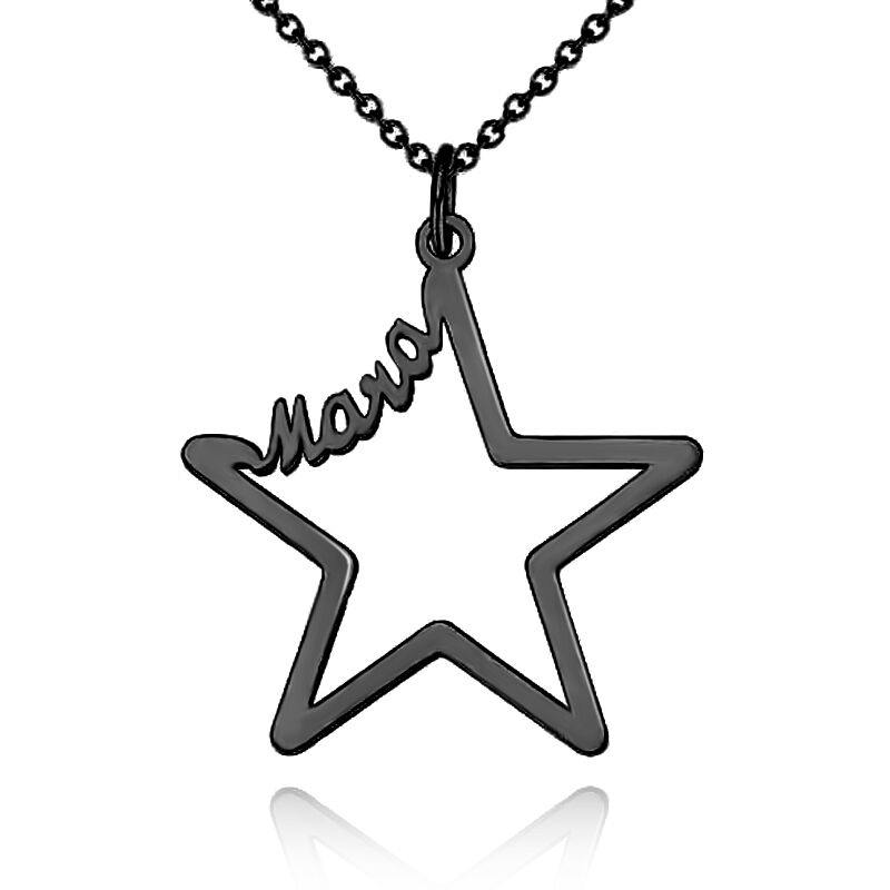 "Stars In One's Heart" Personalized Star Name Necklace