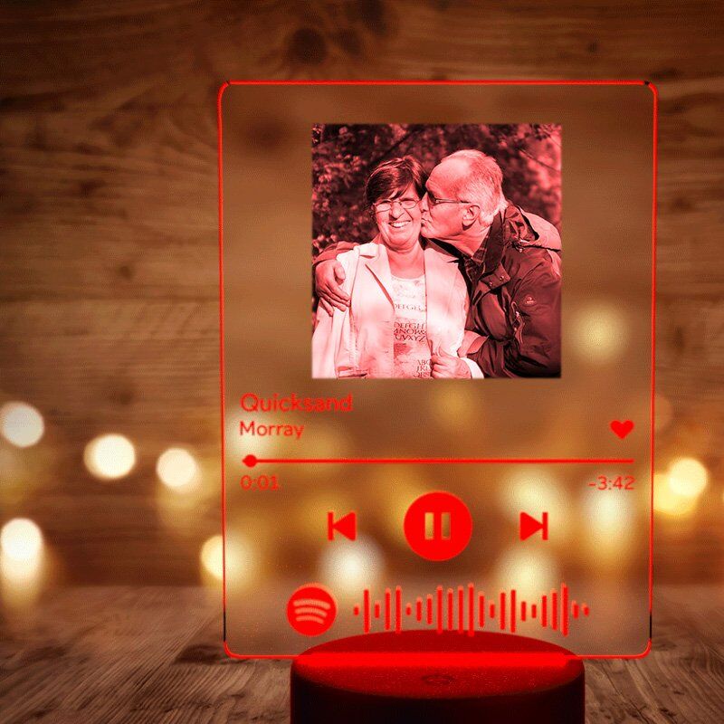 Custom Spotify Plaque Song and Photo Lamp -For Couple-With 7 Colors