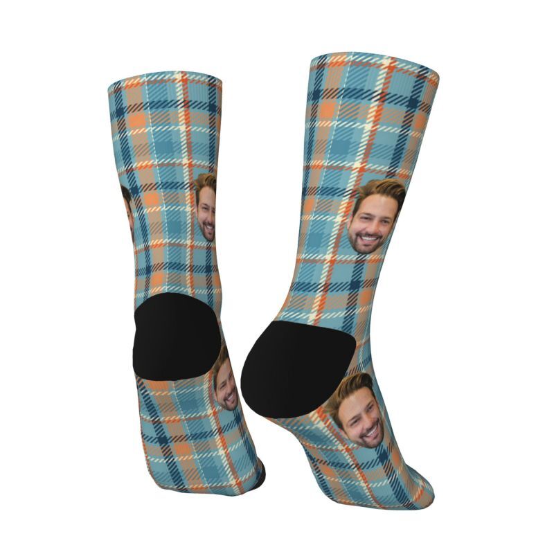 Personalized Face Socks Christmas Element Socks