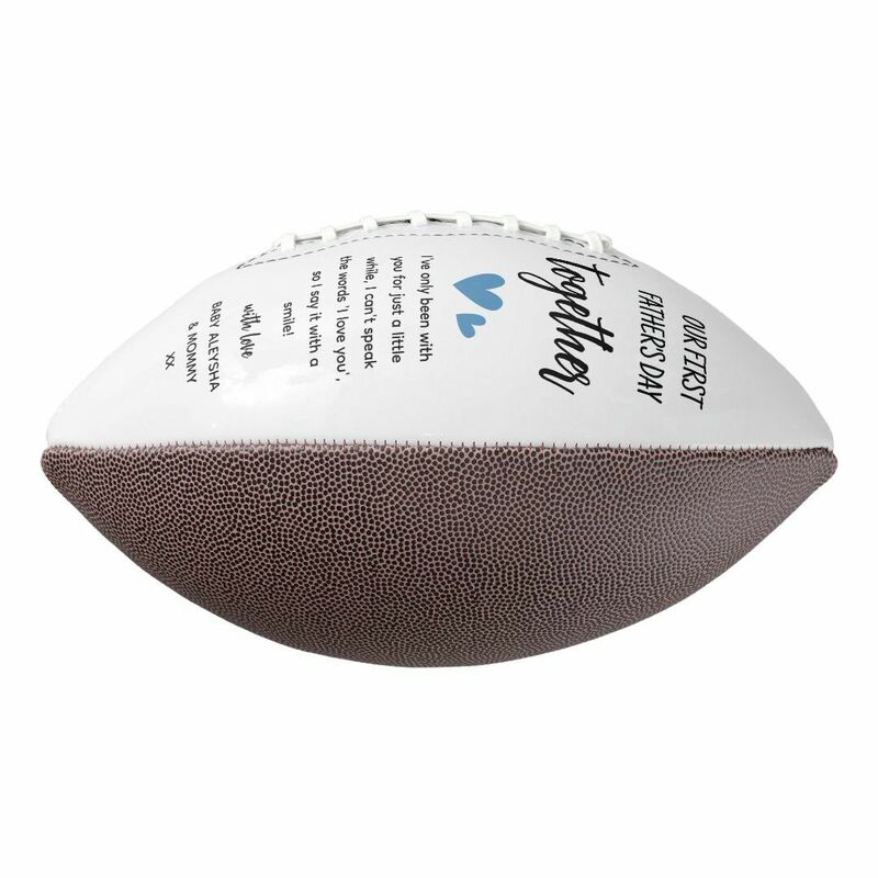 Personalized Football Is a Gift for Dad from Mom and Kids