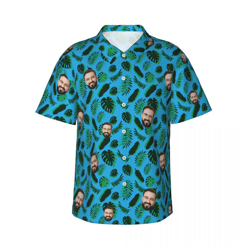 Benutzerdefinierte Hawaii-Hemden Blätter Design personalisierte Aloha Beach Shirt für Männer