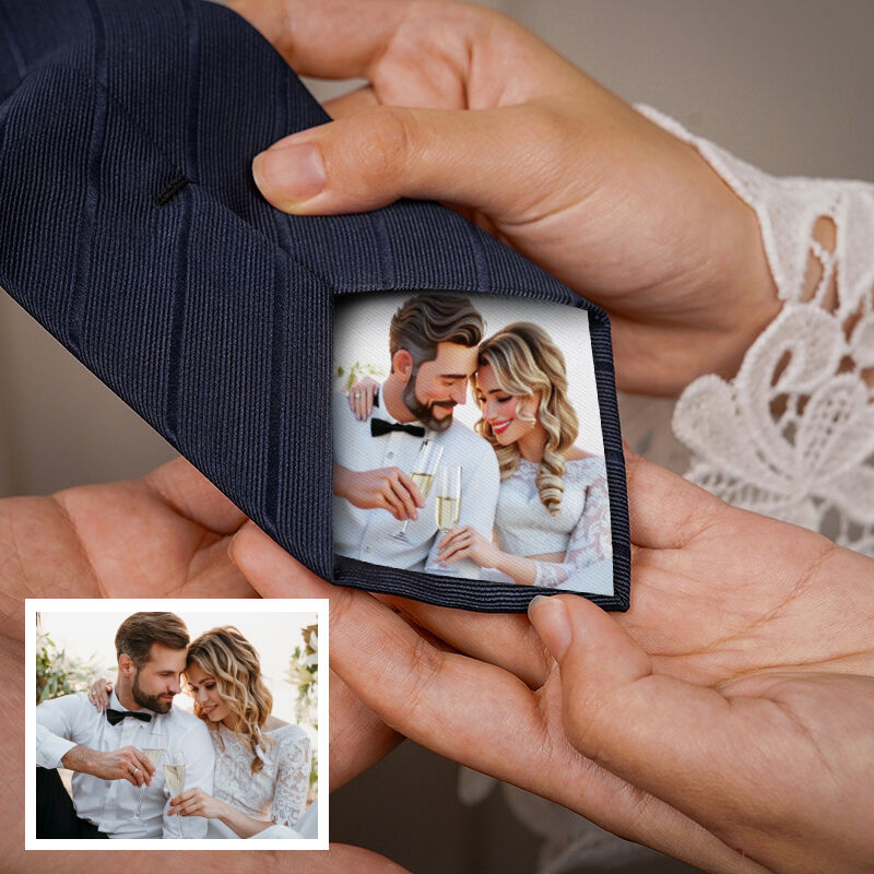 Cravatta personalizzata con immagine a cartoni animati Regalo carino per il marito