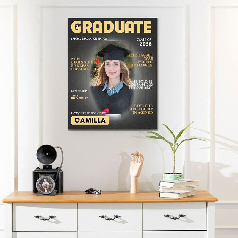 Personalized Picture Canvas Wall Art Best Graduation Gift