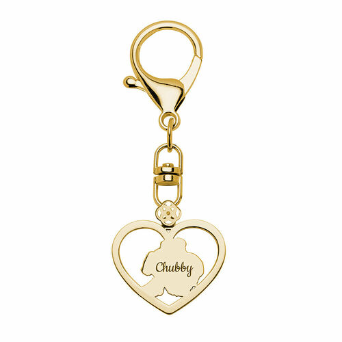 Personalized Photo Heart Lettering Keychain Pet Gift