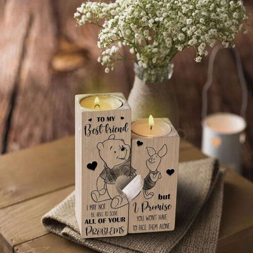 To My Best Friend Candle Holder "I Promise You Won't Have To Face Them Alone "Personalized Candle Holder