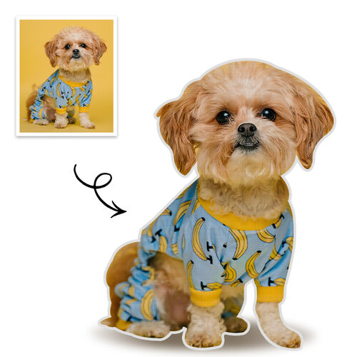 Almohada personalizada con foto de mascota impresa 3D retrato de perro