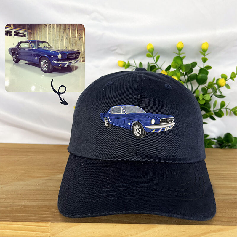 Sombrero personalizado regalo de diseño de foto en color de coche bordado personalizado para amantes de los coches