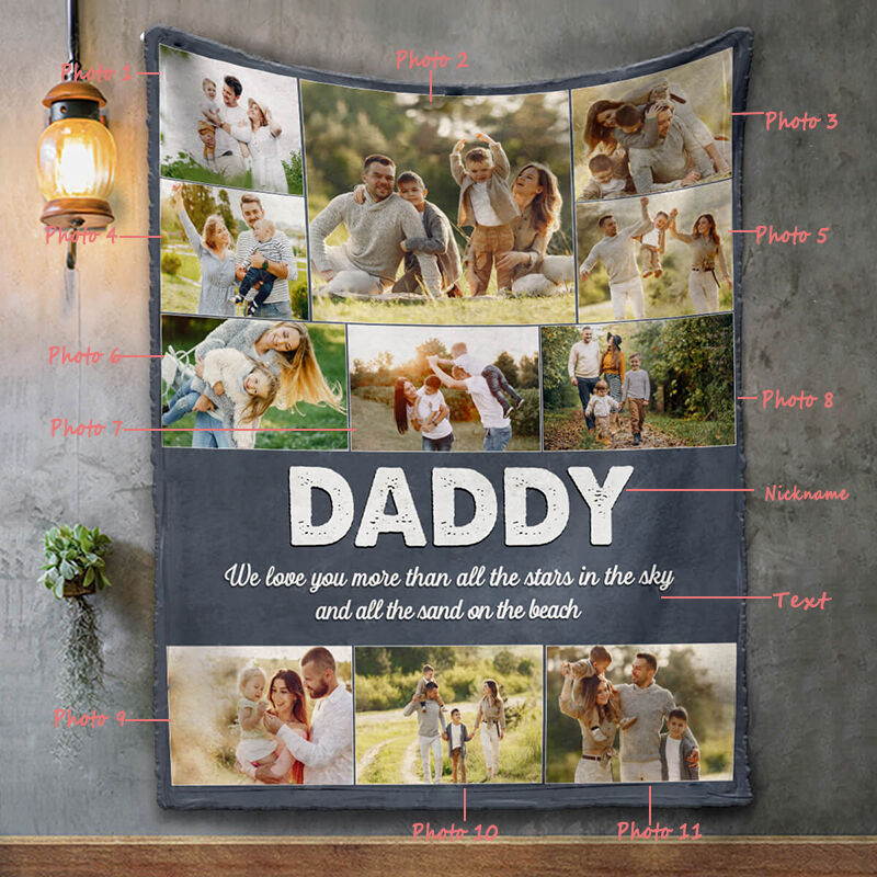 Personalized Picture Blanket Precious Present for Father's Day