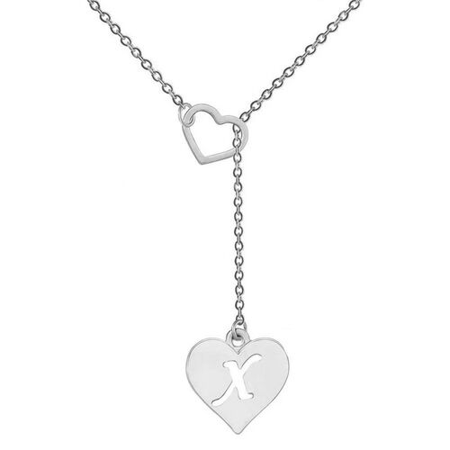 "Heart To Heart" Personalized Name Necklace With Heart