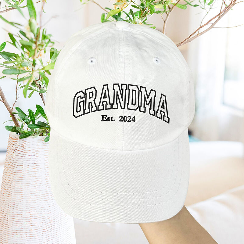 Gepersonaliseerde hoed Custom geborduurde optionele bijnaam ontwerp Groot geschenk voor lieve familie