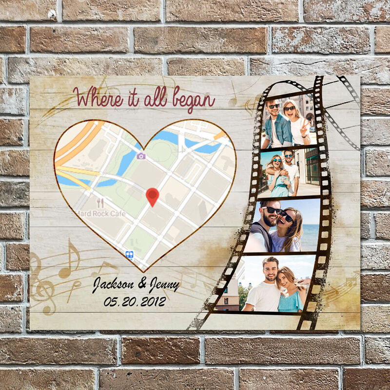 Personalized Picture Canvas Wall Art Films Design Style Precious Present for Couples