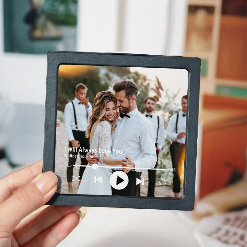 Magnet frigo musique personnalisé avec photo Cadeau précieux pour les couples doux