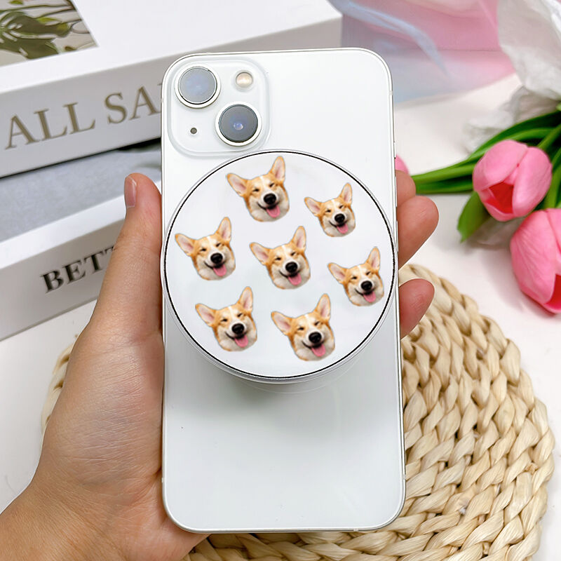 Personalized Mobile Phone Holder Custom Line Drawing For Pet Lovers