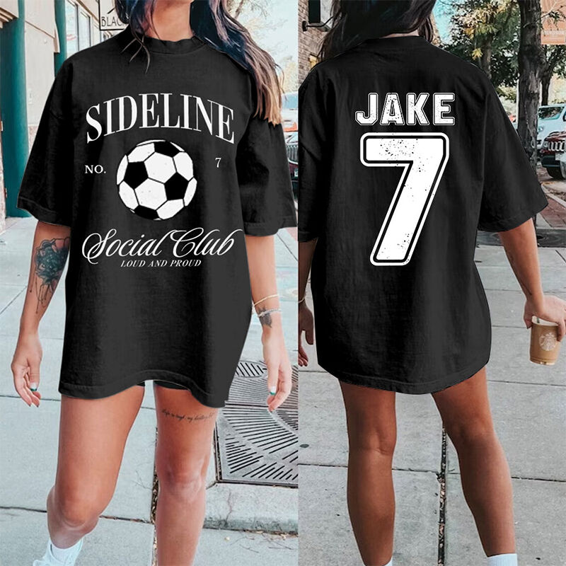 Personalized T-shirt Football Social Club Loud and Proud with Custom Message Gift for Soccer Lovers