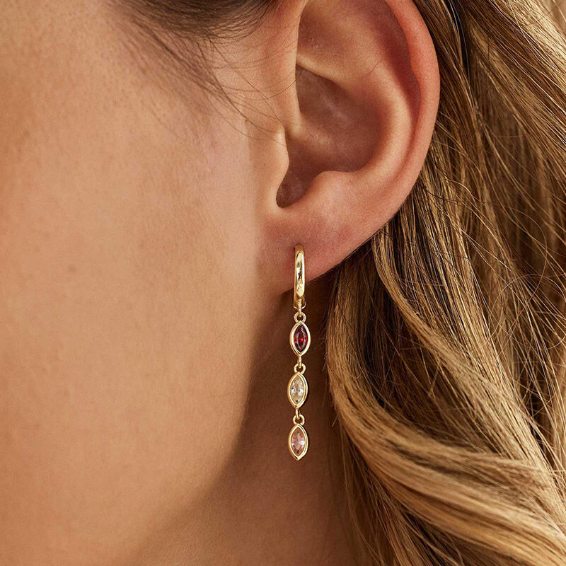 Personalized Birthstone Earrings Simple Gift for Birthday