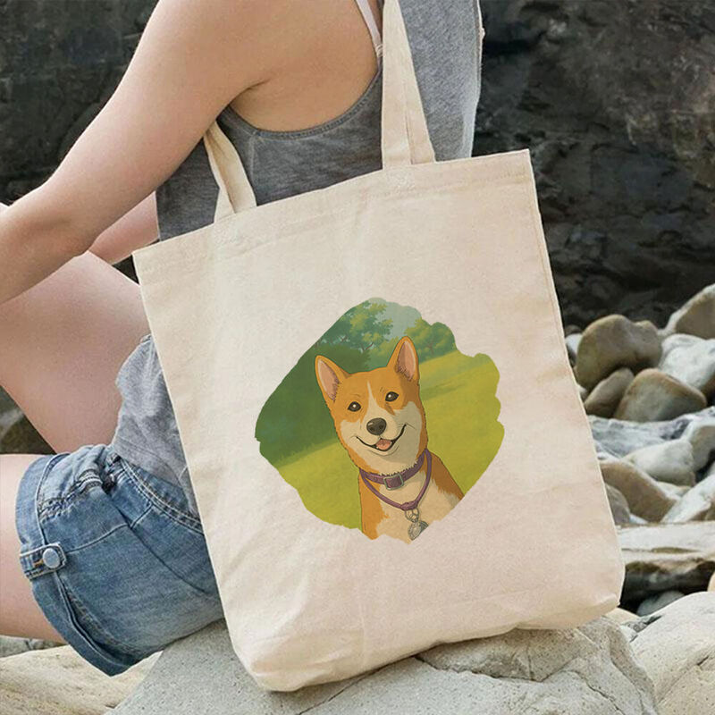 Sac en toile personnalisé avec dessin animé Sac fourre-tout multi-styles Cadeau d'anniversaire pour les amis