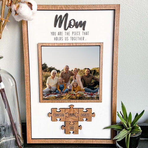 Personalisierte Fotorahmen mit Bausteinen Geschenk zum Muttertag