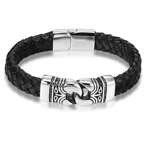 Brazalete de moda de cuerda trenzada para papá